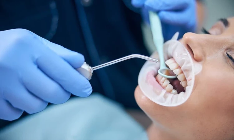 woman getting Invisalign treatment