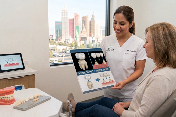 Dental Crowns and Bridges in Las Vegas | Cost, Types & Benefits | Comfy Dental Care
