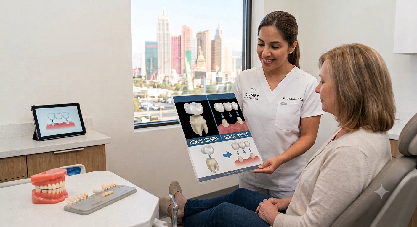 Dental Crowns and Bridges in Las Vegas | Cost, Types & Benefits | Comfy Dental Care